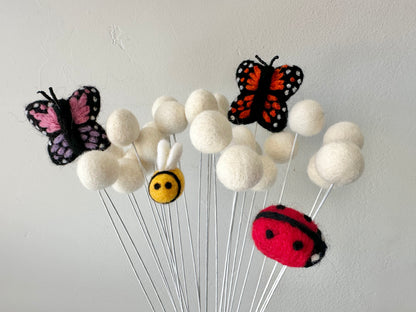 Bug Bouquet (w/ or w/o felt ball stems)