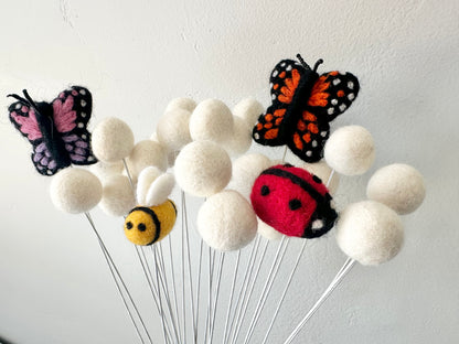 Bug Bouquet (w/ or w/o felt ball stems)