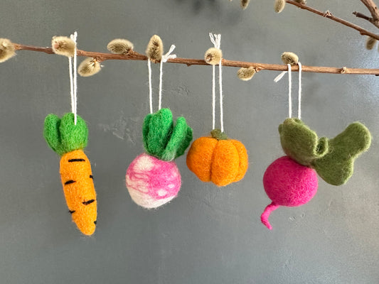 Garden Veggie Ornaments