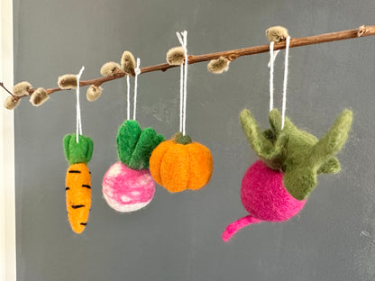 Garden Veggie Ornaments