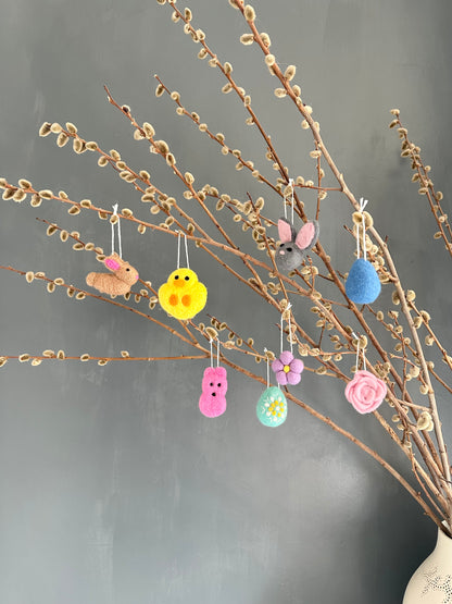 Felted Spring/Easter Ornaments