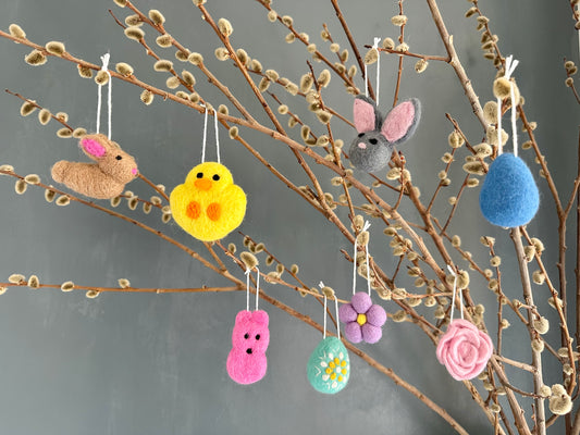 Felted Spring/Easter Ornaments