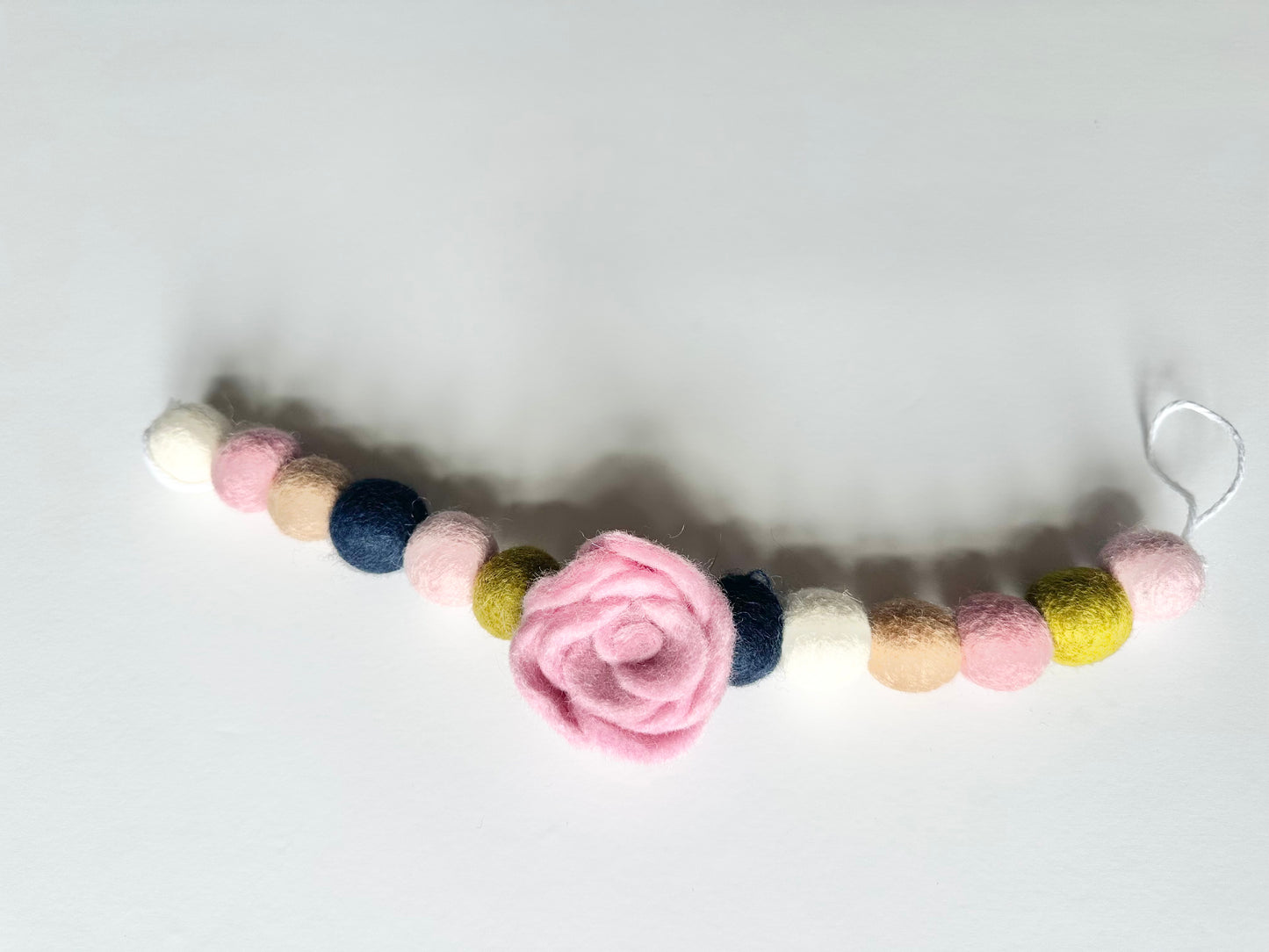 Baby Pink Rose Curtain Ties