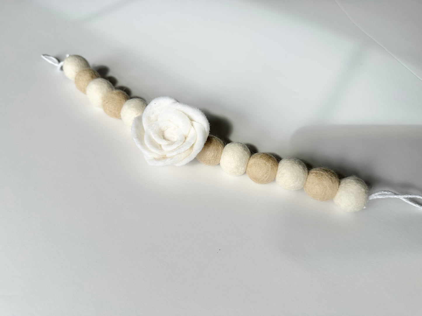 White Rose Curtain Ties