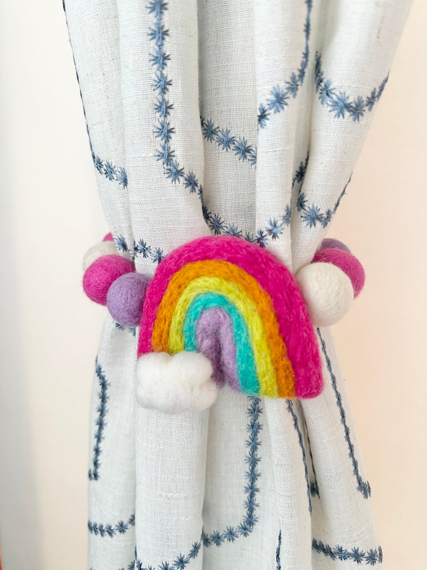 Customizable Rainbow Curtain Tie Backs