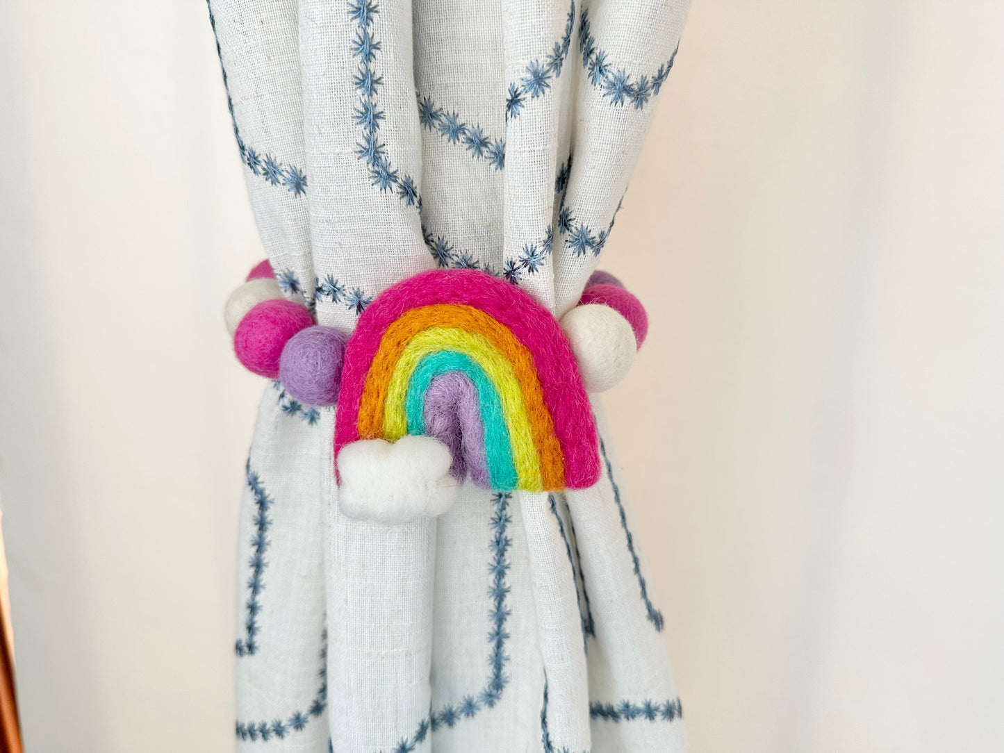 Customizable Rainbow Curtain Tie Backs