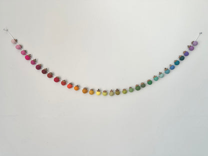 Rainbow Ombre Wool Acorns