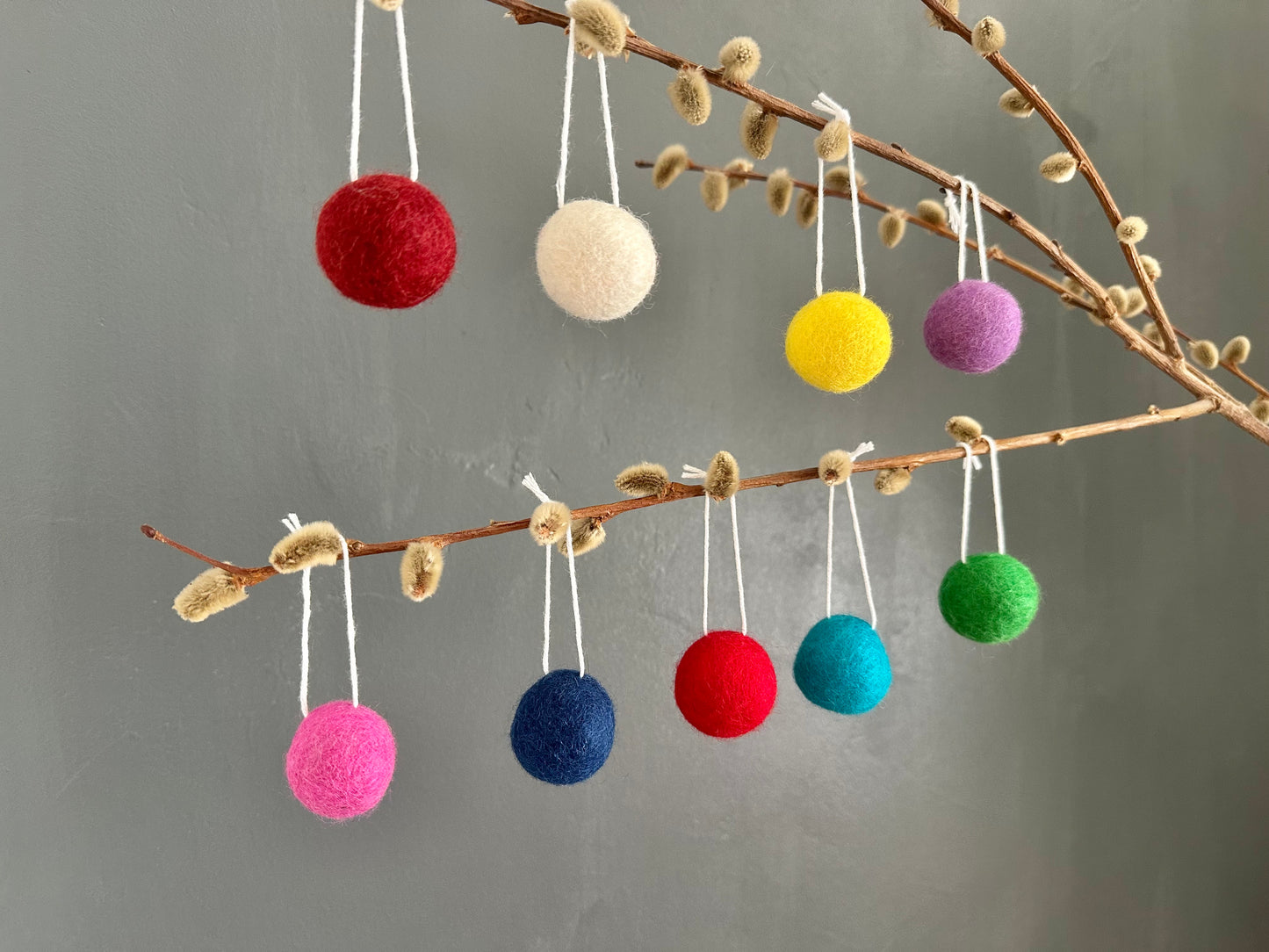Choose Colors Jumbo Felt Ball Ornaments