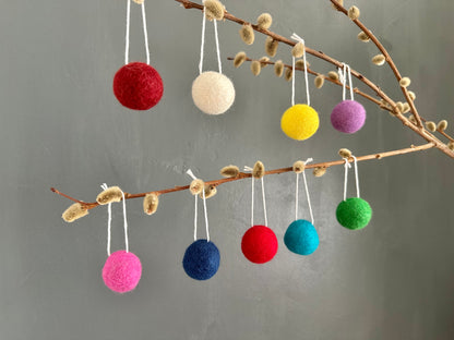 Choose Colors Jumbo Felt Ball Ornaments