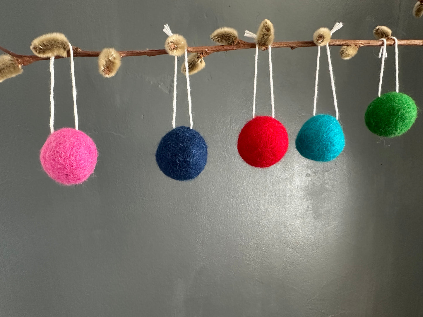 Choose Colors Jumbo Felt Ball Ornaments