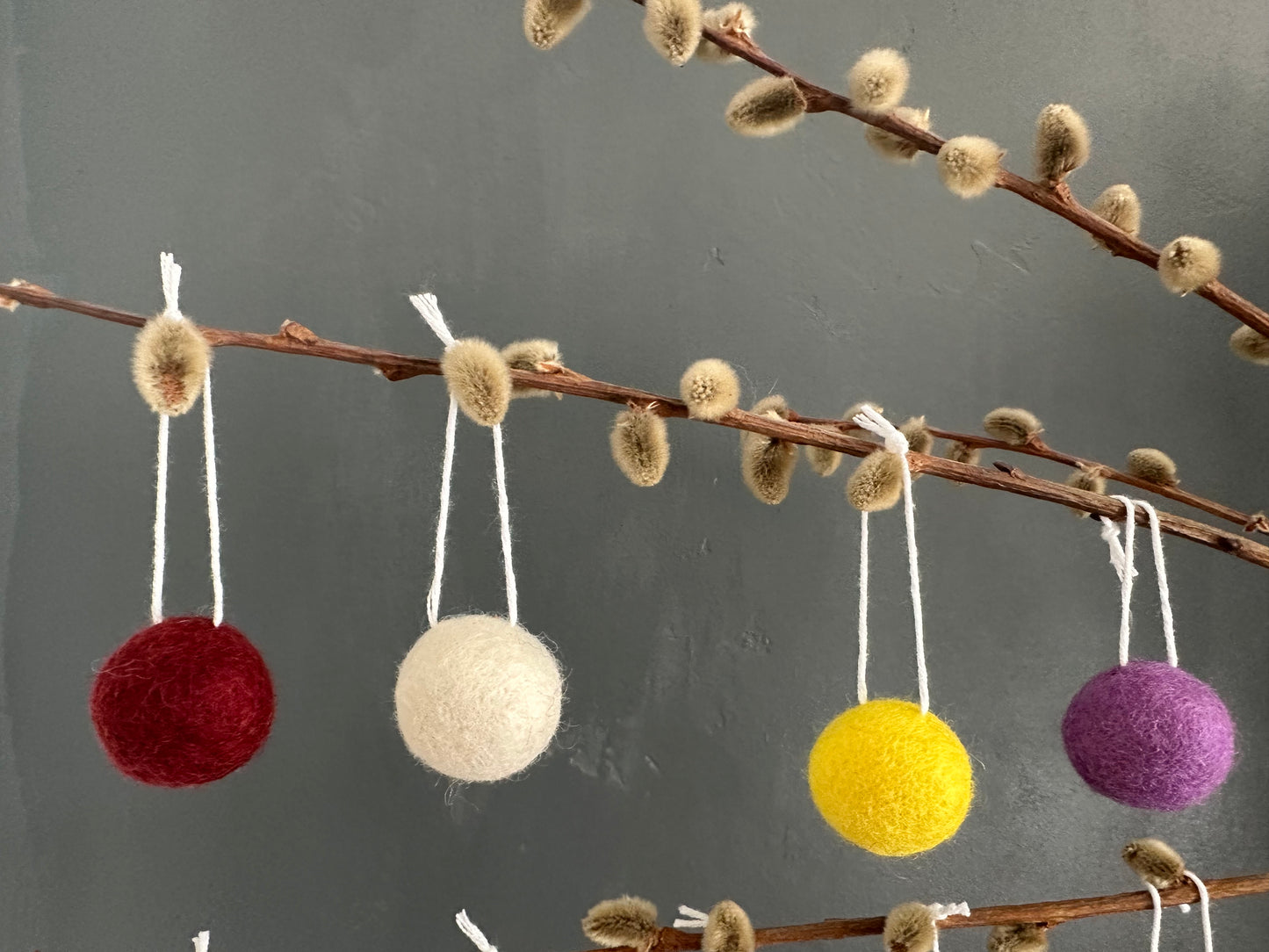Choose Colors Jumbo Felt Ball Ornaments