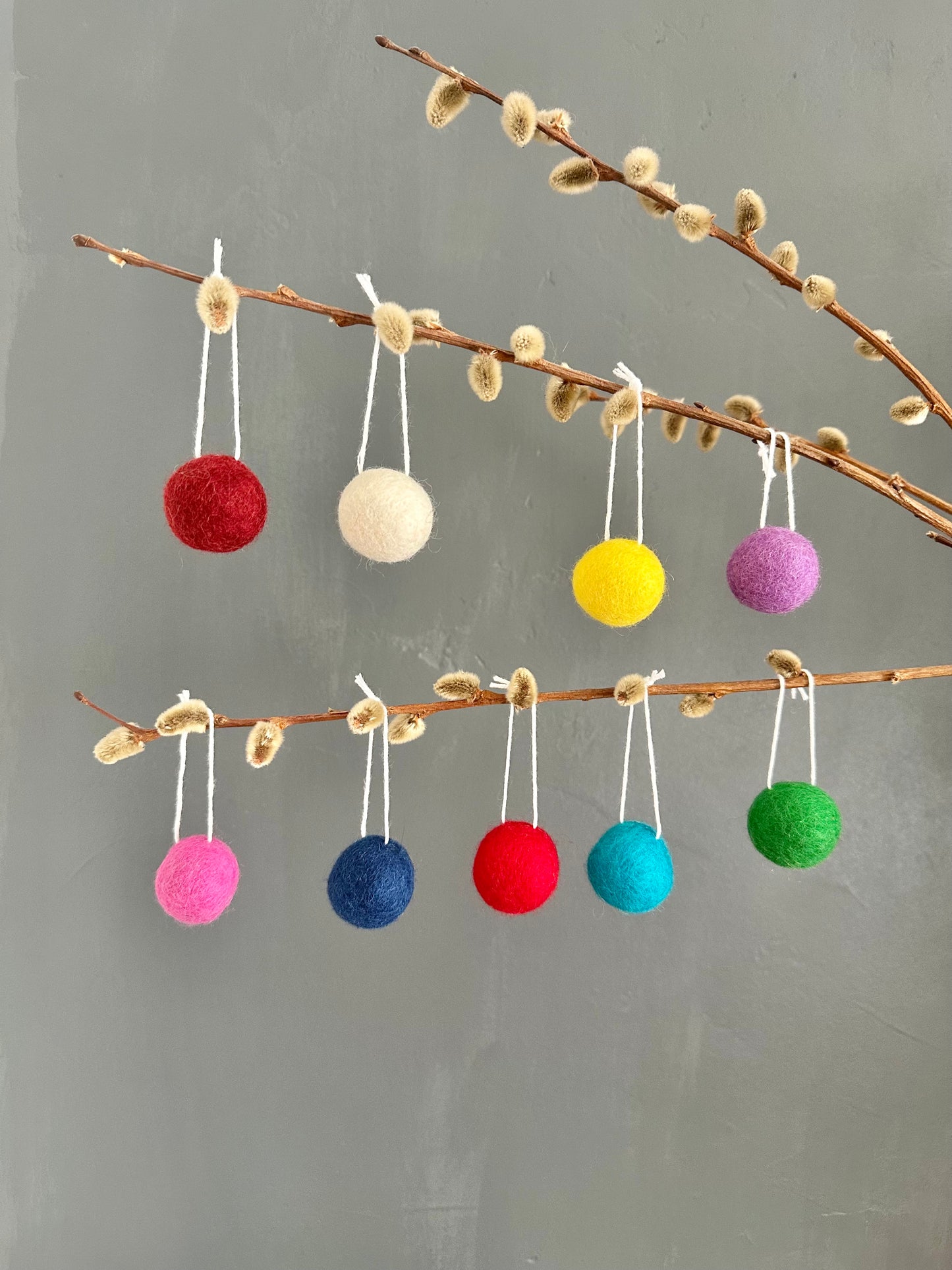 Choose Colors Jumbo Felt Ball Ornaments