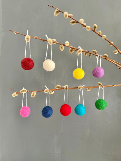 Choose Colors Jumbo Felt Ball Ornaments