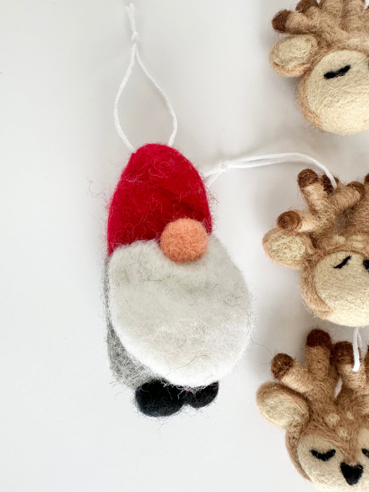 Santa & His Reindeer Ornaments