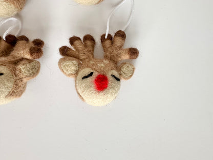 Santa & His Reindeer Ornaments