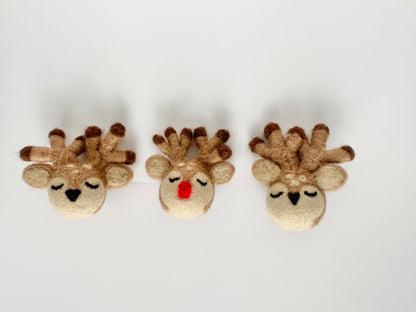 Santa & His Reindeer Ornaments
