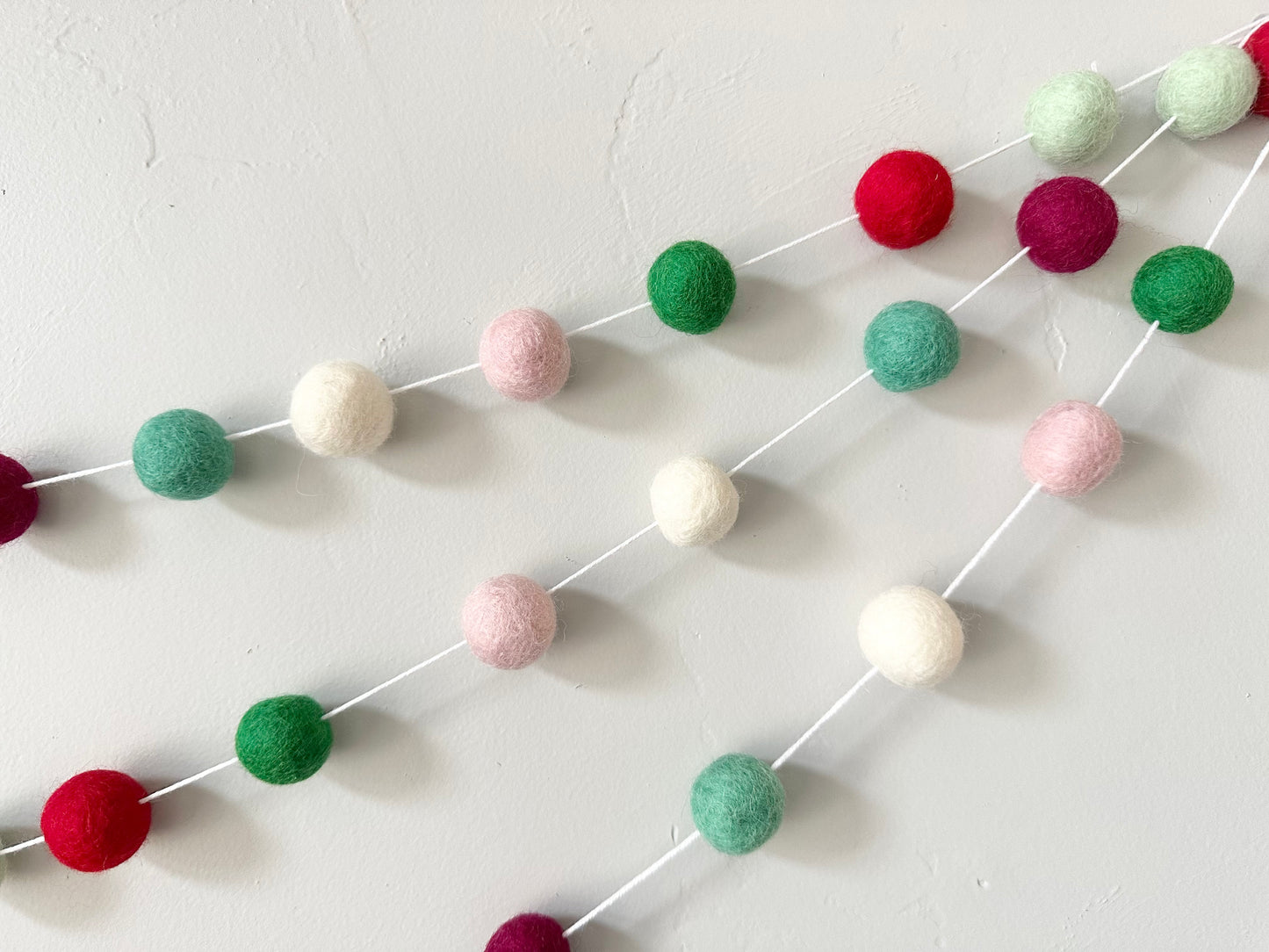 Pinks & Mints Christmas Garland