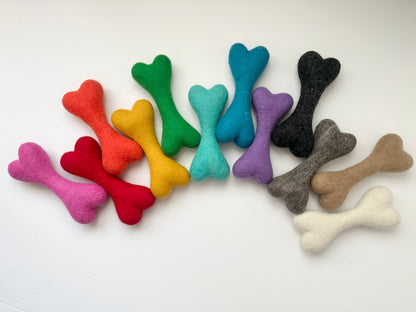 Large Solid Wool Dog Bones