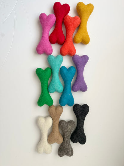 Large Solid Wool Dog Bones