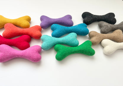 Large Solid Wool Dog Bones