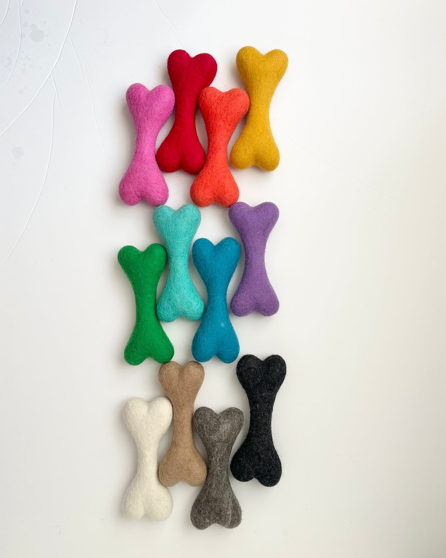 Large Solid Wool Dog Bones