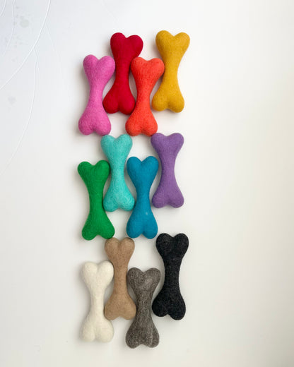 Large Solid Wool Dog Bones
