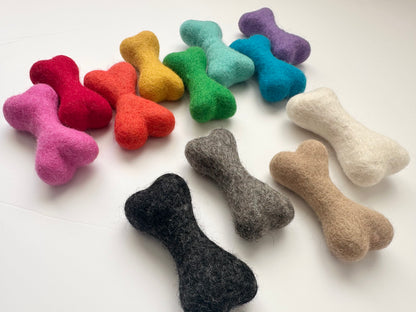 Small Solid Wool Dog Bones
