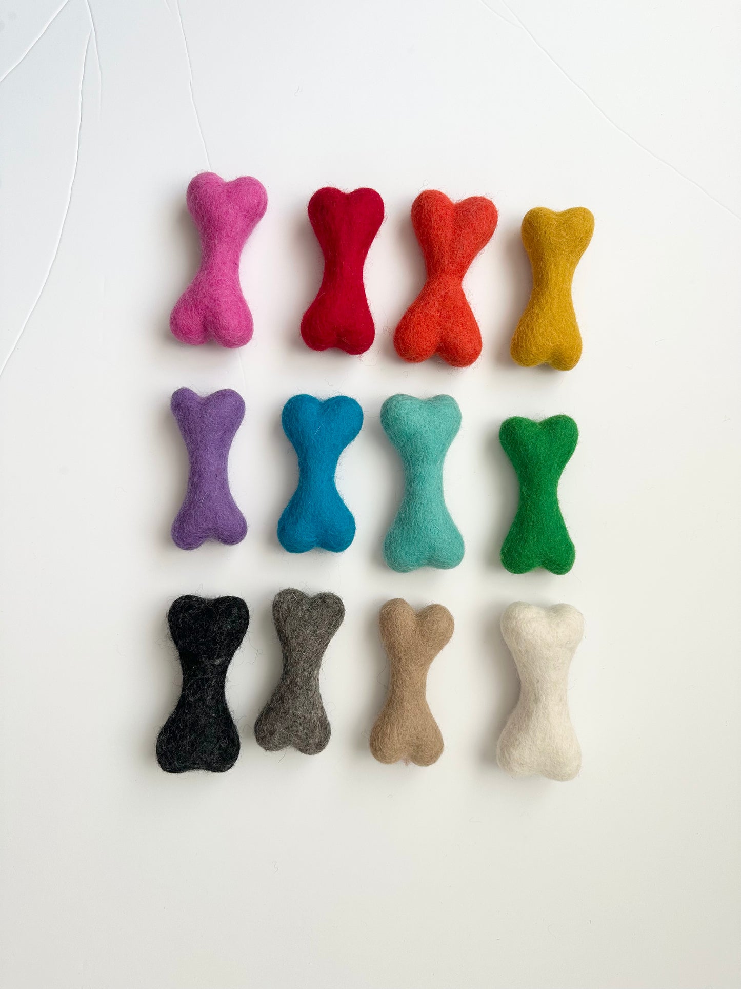 Small Solid Wool Dog Bones