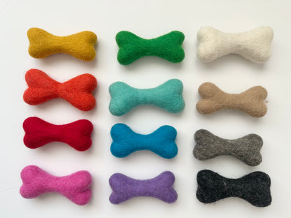 Small Solid Wool Dog Bones