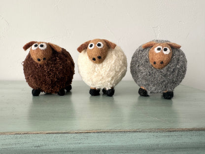 Fluffy Sheep Figurine