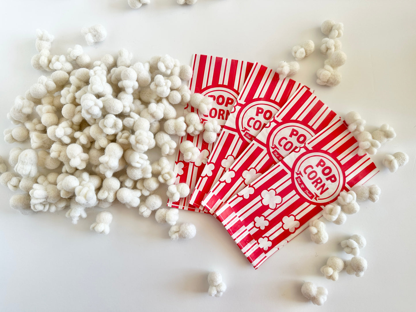 Felt Popcorn Pieces