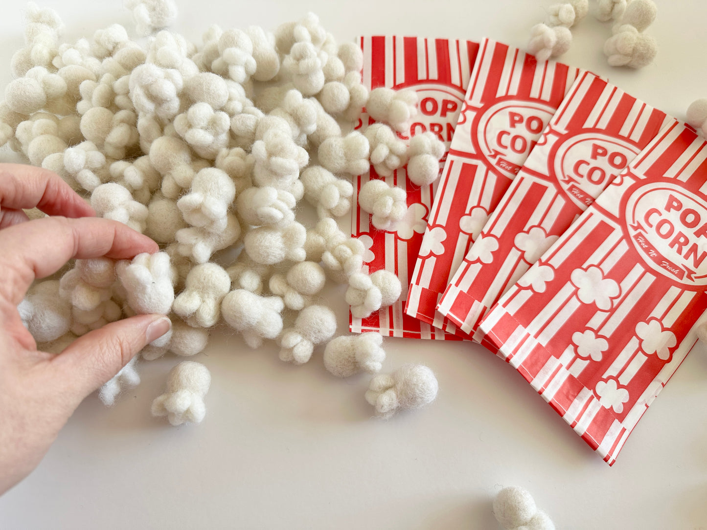 Felt Popcorn Pieces