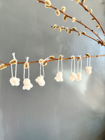 Felt Popcorn Ornaments
