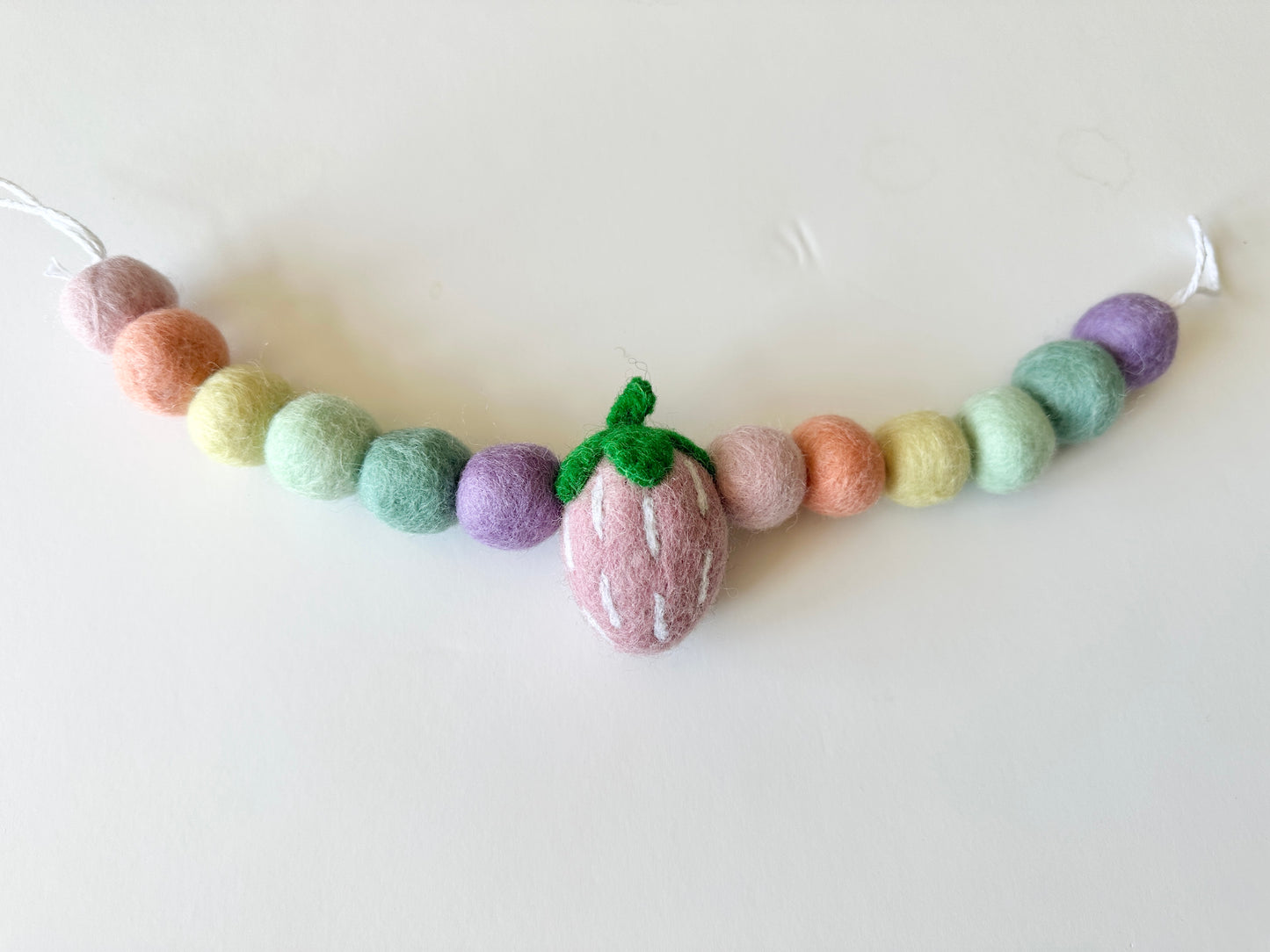 Baby Pink Strawberry Curtain Tie
