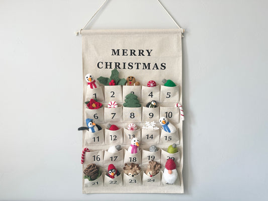 Christmas Countdown with Felted Items