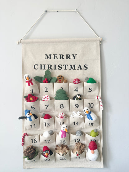 Christmas Countdown with Felted Items
