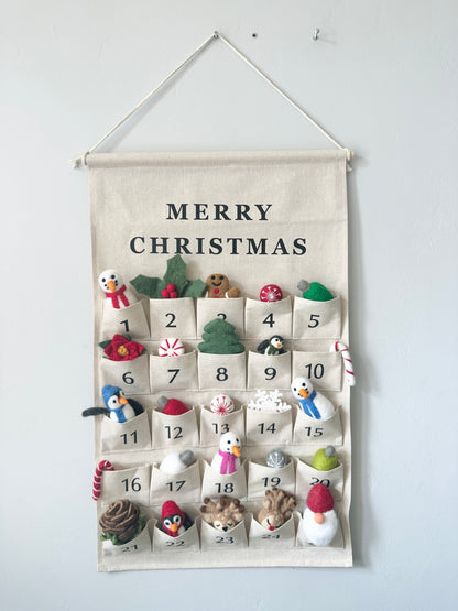 Christmas Countdown with Felted Items