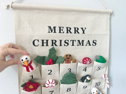 Christmas Countdown with Felted Items