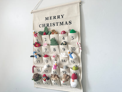 Christmas Countdown with Felted Items
