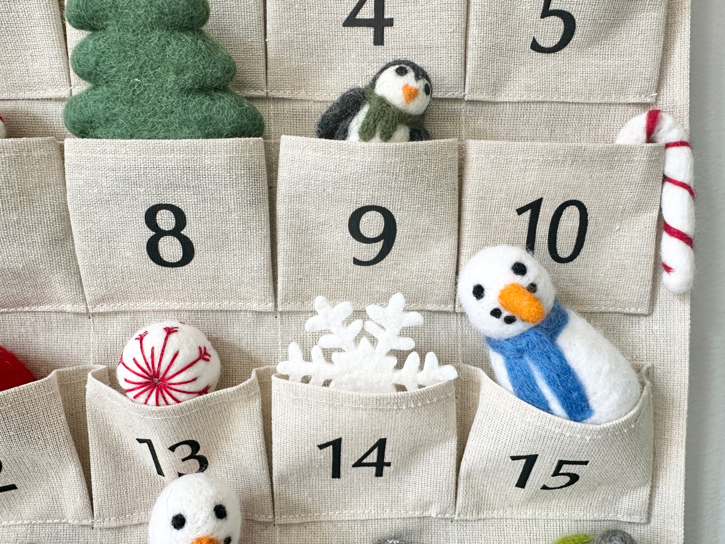 Christmas Countdown with Felted Items