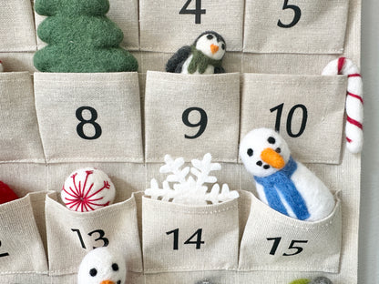 Christmas Countdown with Felted Items