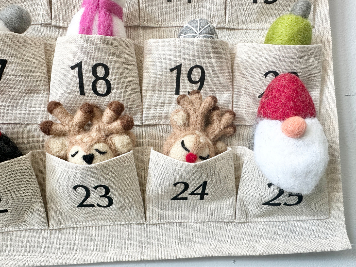Christmas Countdown with Felted Items