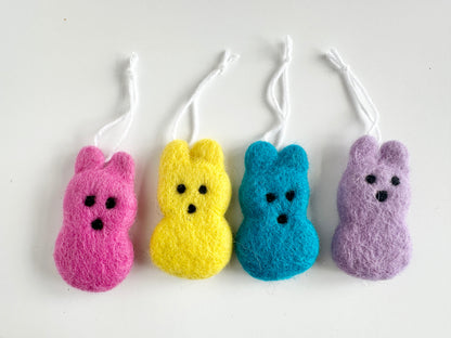 Wool Felted Bunny Ornament