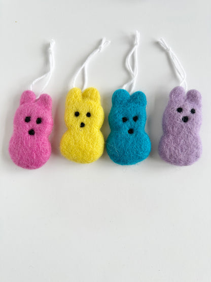 Wool Felted Bunny Ornament