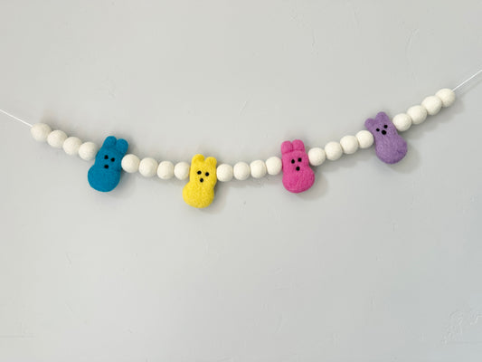 Bright White Bunny Garland