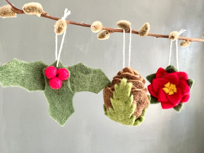 Holiday Floral Ornaments