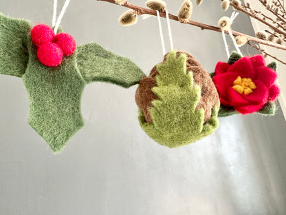Holiday Floral Ornaments