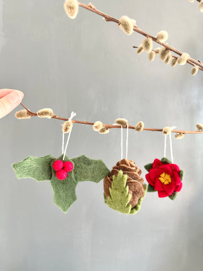 Holiday Floral Ornaments