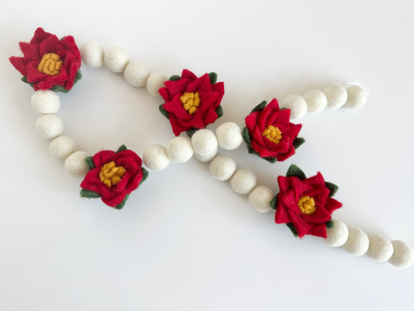 Poinsettia Flower Garland