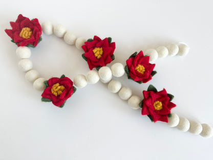 Poinsettia Flower Garland